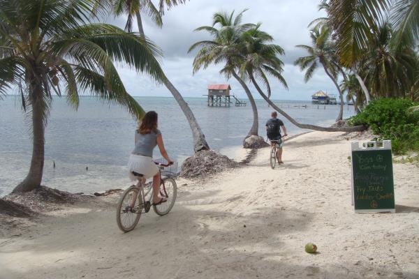 Two bikes on the beach