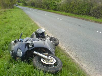 Bike crash on the way to Ledbury