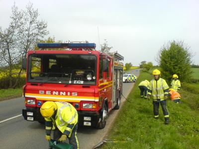 The firemen kindly clean up afterwards