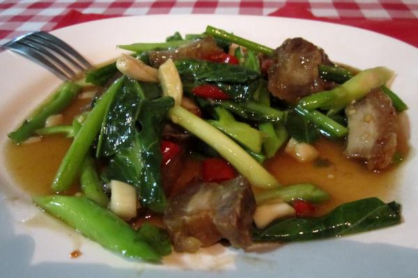 Thai crispy pork dish