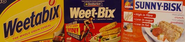 The contenders for the weet-bix crown